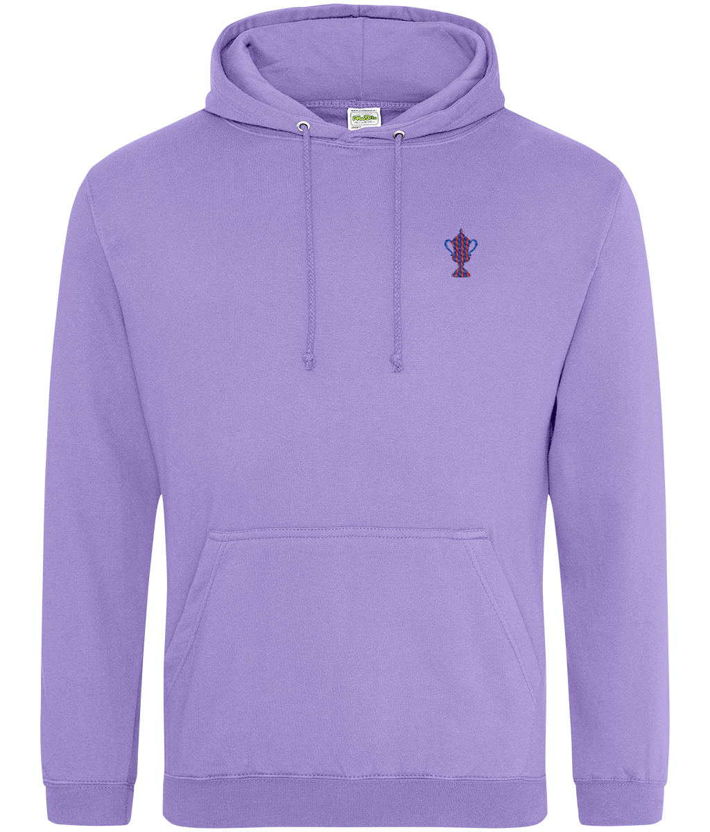 FA Cup embroidered Crystal Palace hoodie in Digital Lavender, Legends in Thread