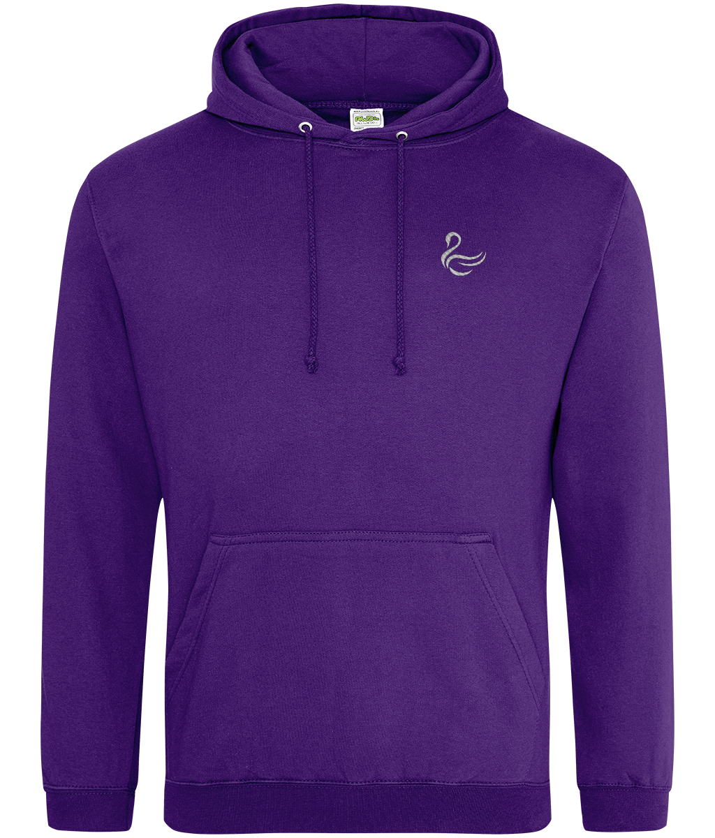 Swansea Swan embroidered Swansea City hoodie in Purple, Legends in Thread