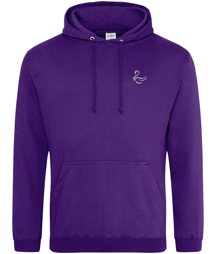 Swansea Swan embroidered Swansea City hoodie in Purple, Legends in Thread