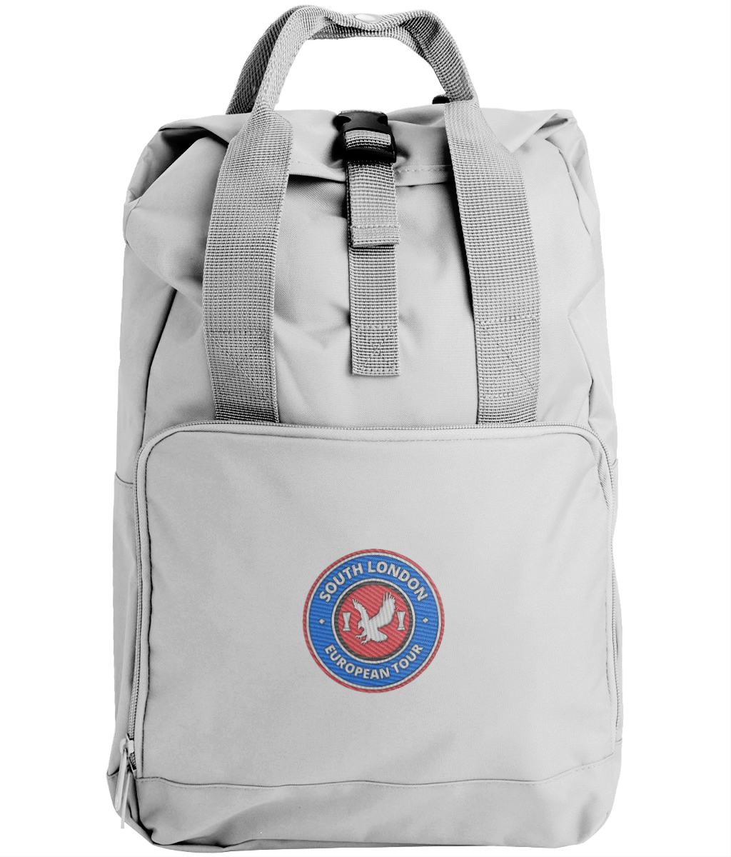 South London European Tour Backpack embroidered Crystal Palace backpack in Light Grey, Legends in Thread