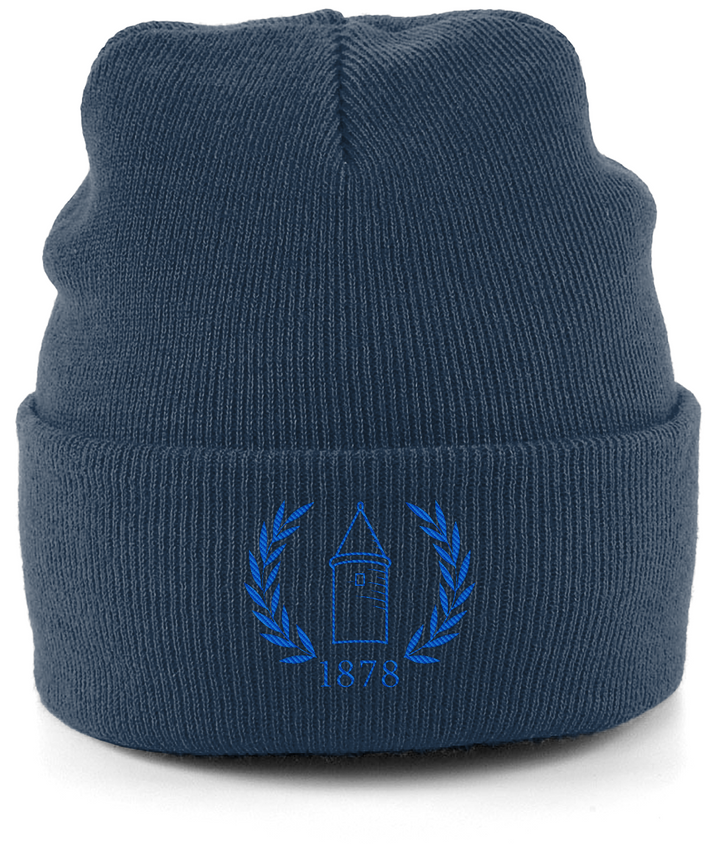 EFC 1878 embroidered Everton beanie in French Navy, Legends in Thread