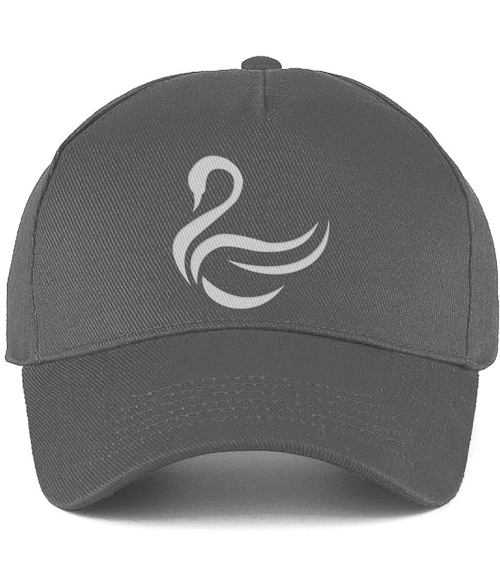 Swansea Swan embroidered Swansea City baseball cap in Graphite Grey, Legends in Thread