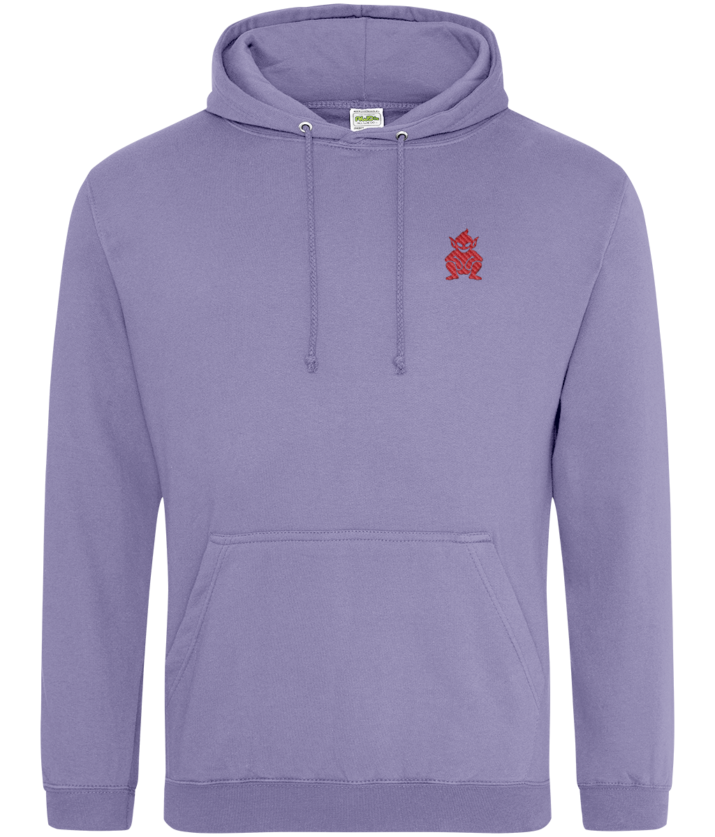 Lincoln Imp embroidered Lincoln City hoodie in True Violet, Legends in Thread