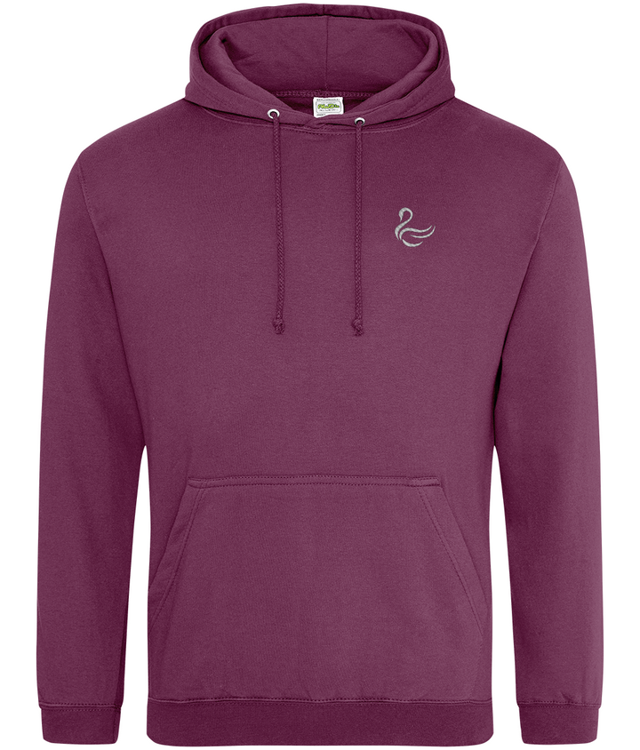 Swansea Swan embroidered Swansea City hoodie in Plum, Legends in Thread