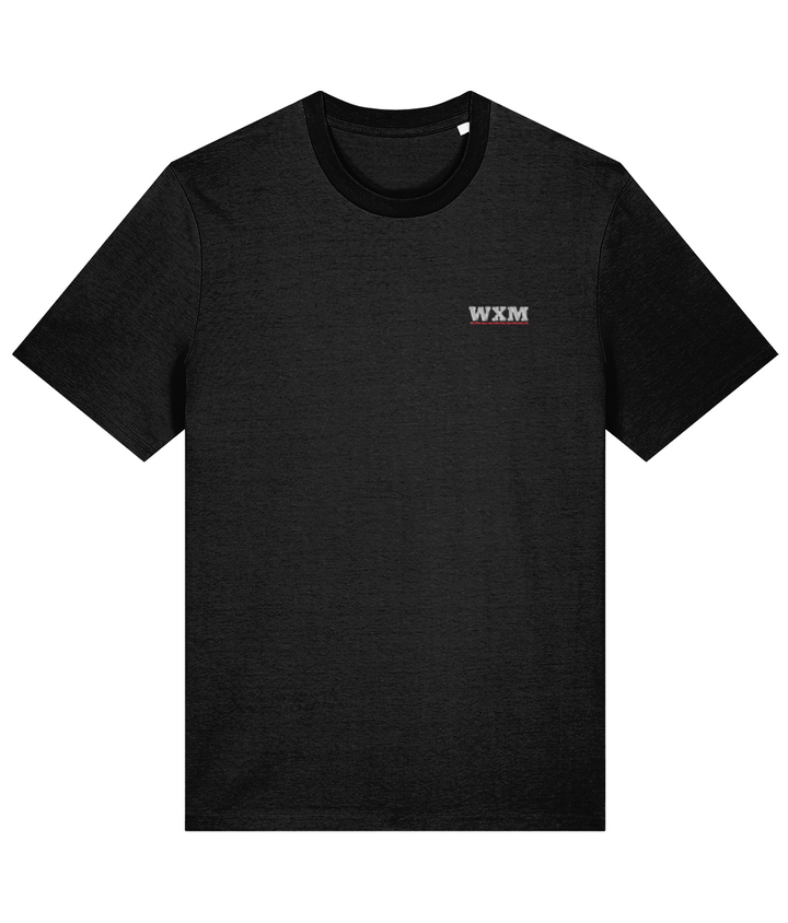 WXM embroidered Wrexham cotton tee in Black, Legends in Thread