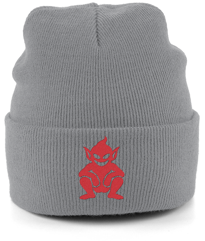 Lincoln Imp embroidered Lincoln City beanie in Antique Grey, Legends in Thread