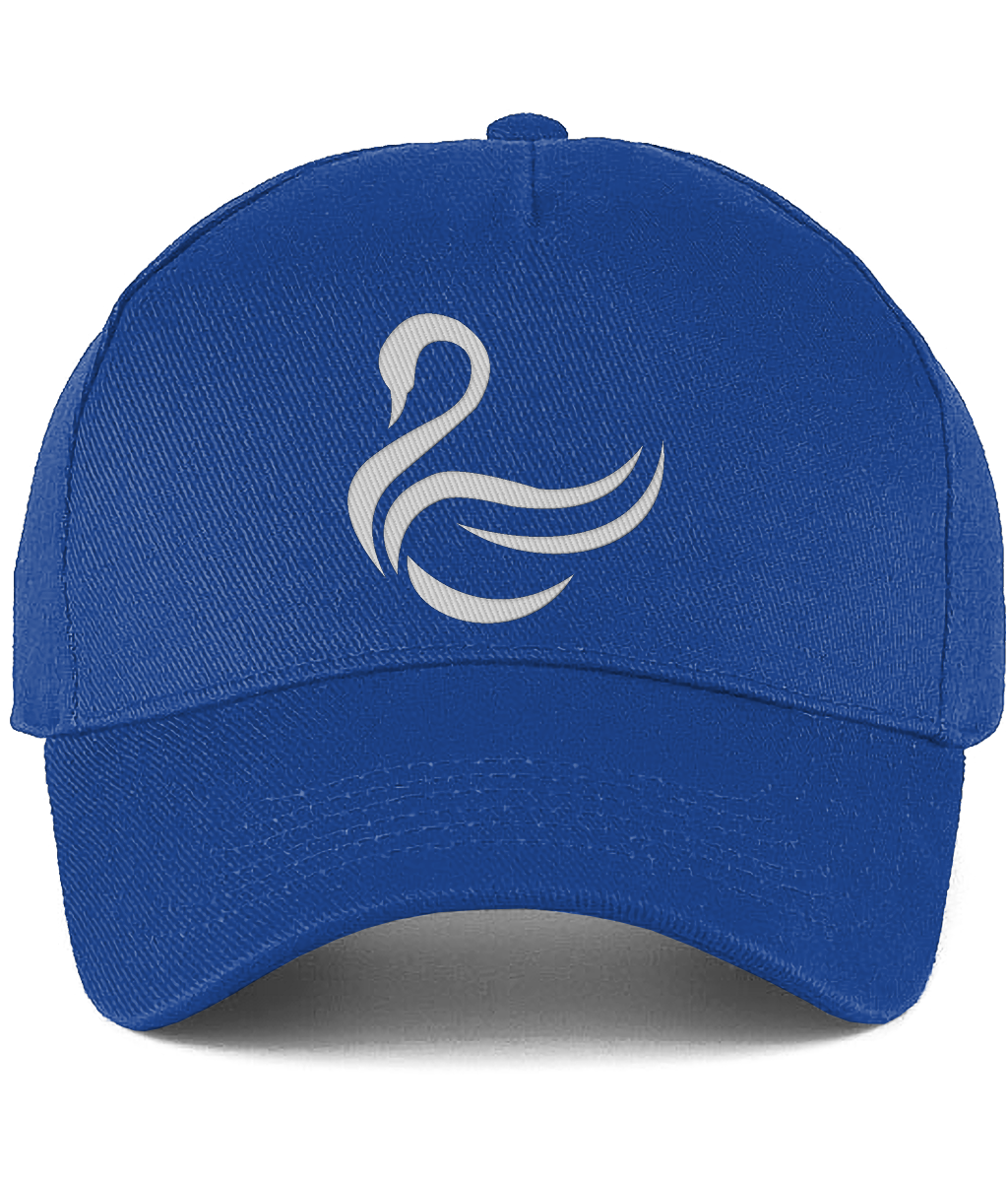 Swansea Swan embroidered Swansea City baseball cap in Bright Royal, Legends in Thread