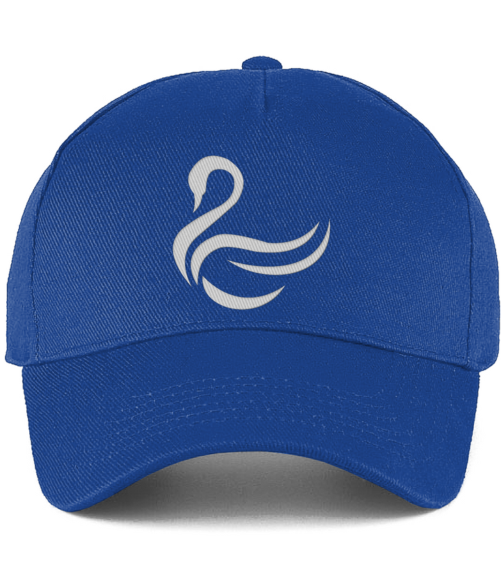 Swansea Swan embroidered Swansea City baseball cap in Bright Royal, Legends in Thread