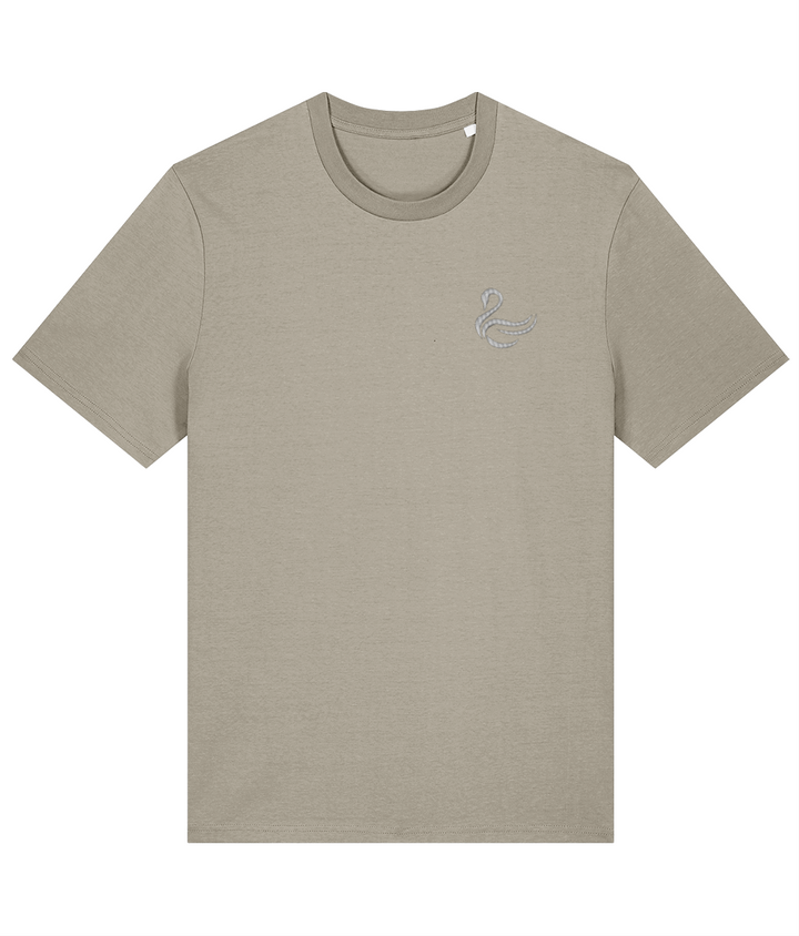 Swansea Swan embroidered Swansea City cotton tee in Stone, Legends in Thread
