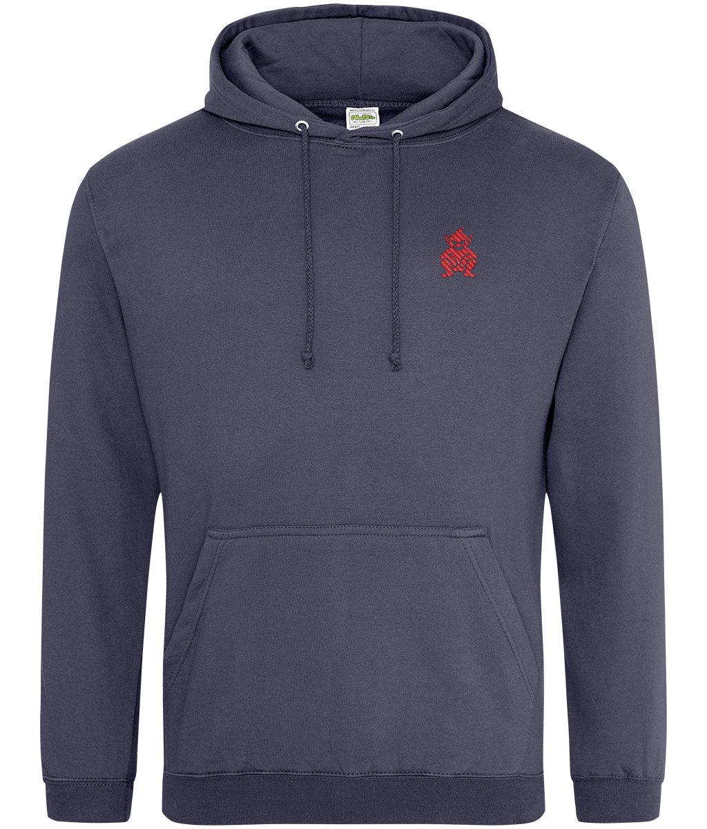 Lincoln Imp embroidered Lincoln City hoodie in Shark Grey, Legends in Thread