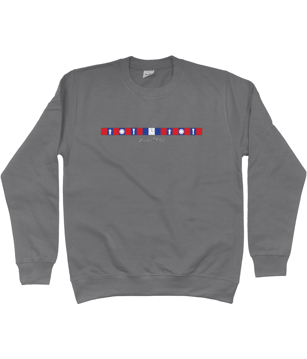 Arthur Wait Fascia Inspired printed Crystal Palace sweatshirt, Legends in Thread