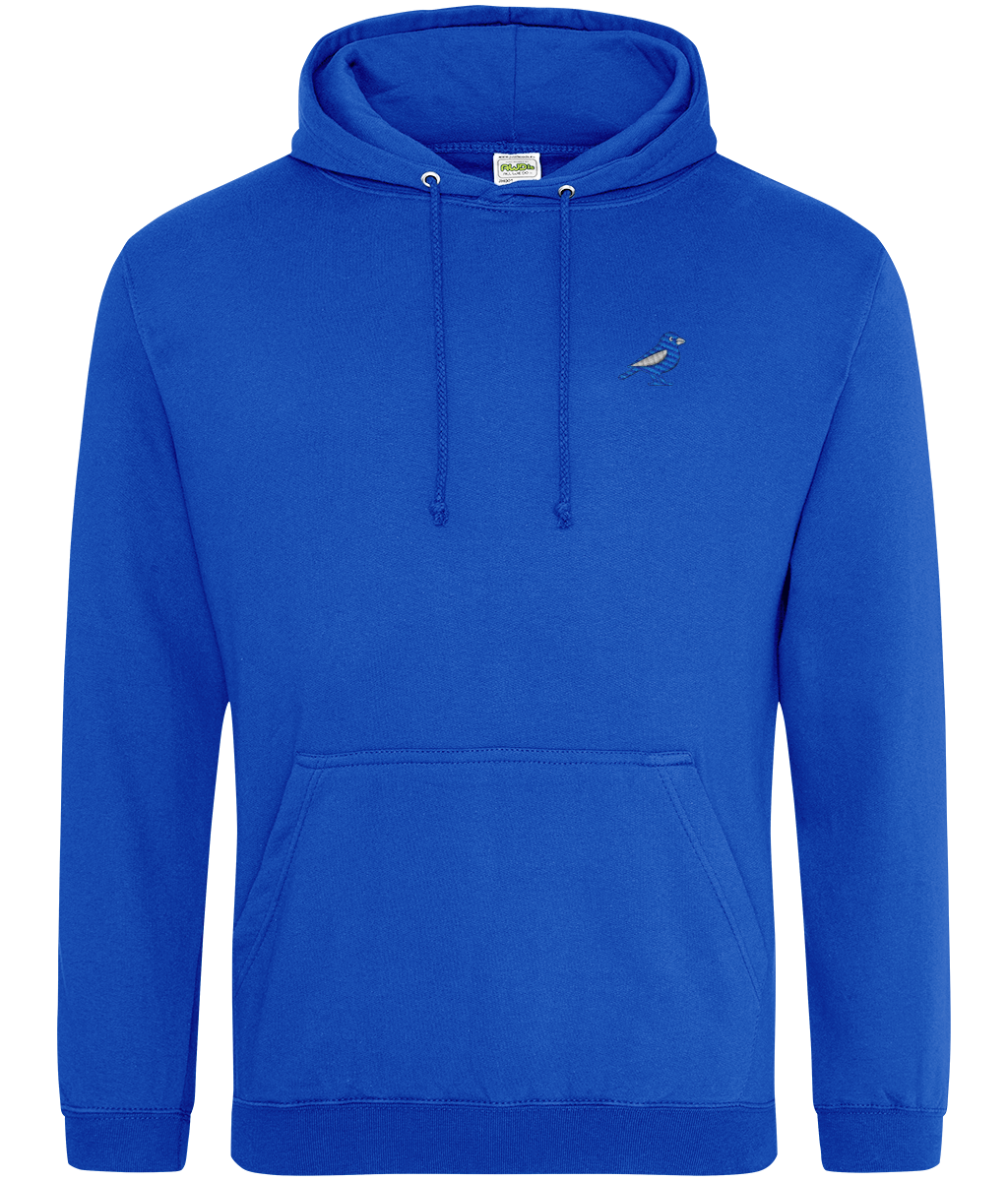 Cardiff Bluebird embroidered Cardiff City hoodie in Bright Royal, Legends in Thread