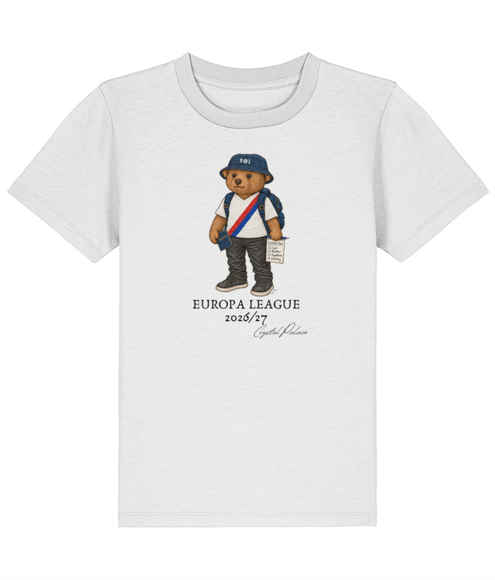 Selby Europa League printed Crystal Palace kids tee in White, Legends in Thread