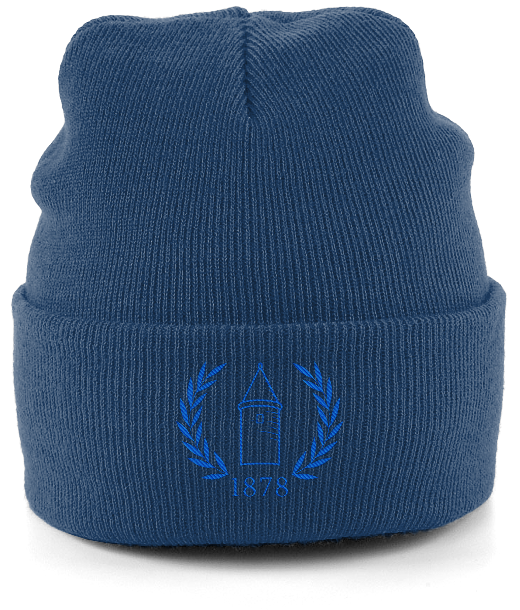 EFC 1878 embroidered Everton beanie in Oxford Navy, Legends in Thread