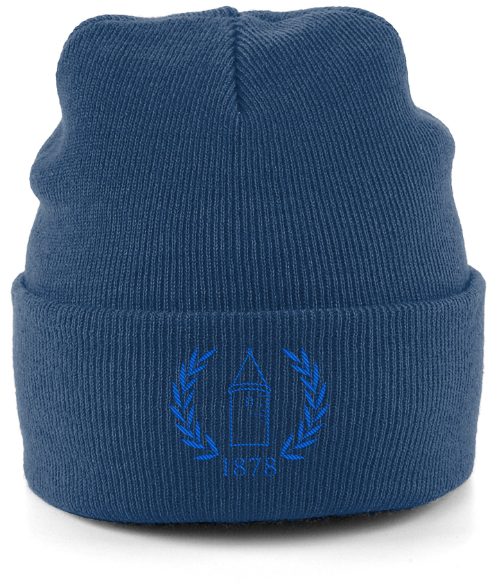 EFC 1878 embroidered Everton beanie in Oxford Navy, Legends in Thread