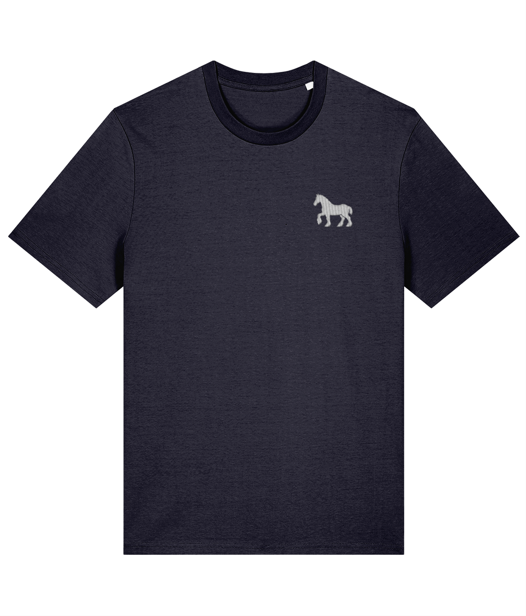 Ipswich Horse embroidered Ipswich Town cotton tee in French Navy, Legends in Thread