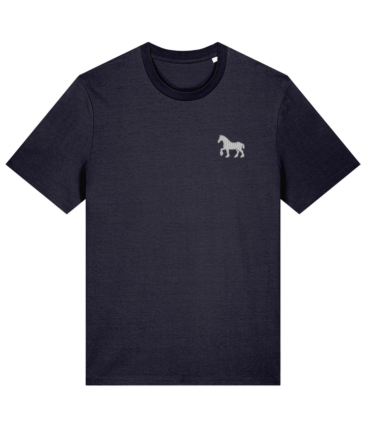 Ipswich Horse embroidered Ipswich Town cotton tee in French Navy, Legends in Thread