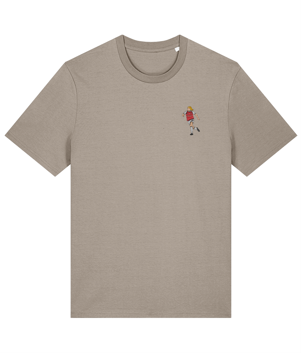 Alessia Russo embroidered Arsenal cotton tee in Desert Dust, Legends in Thread