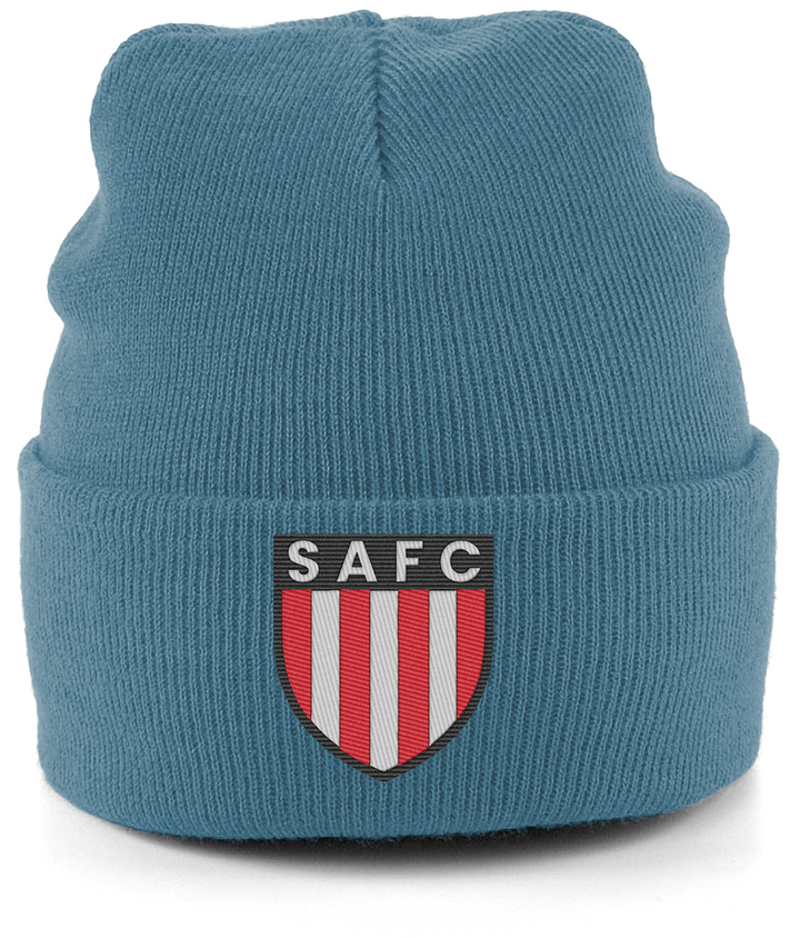 SAFC embroidered Sunderland beanie in Airforce Blue, Legends in Thread