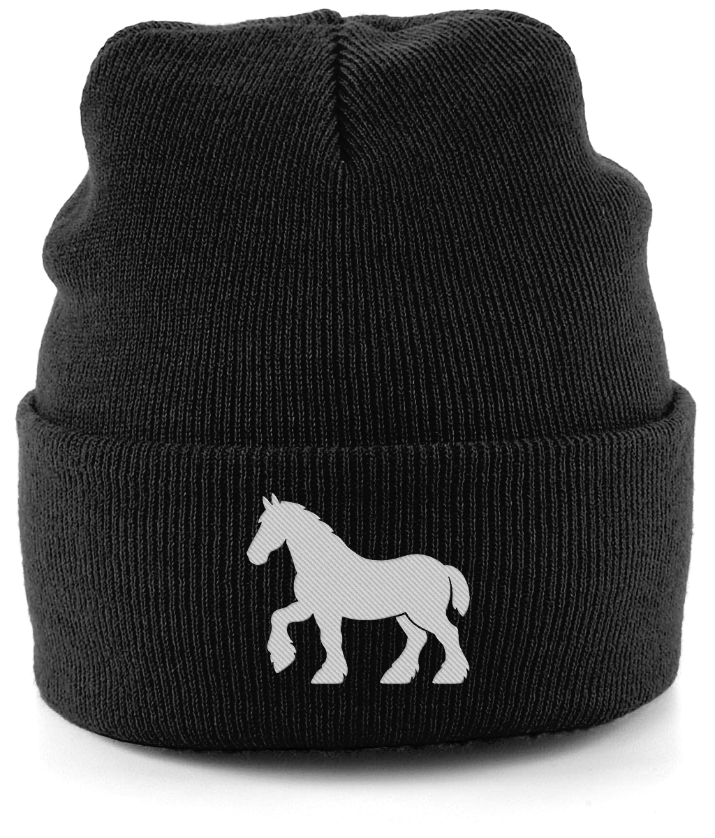 Ipswich Horse embroidered Ipswich Town beanie in Black, Legends in Thread