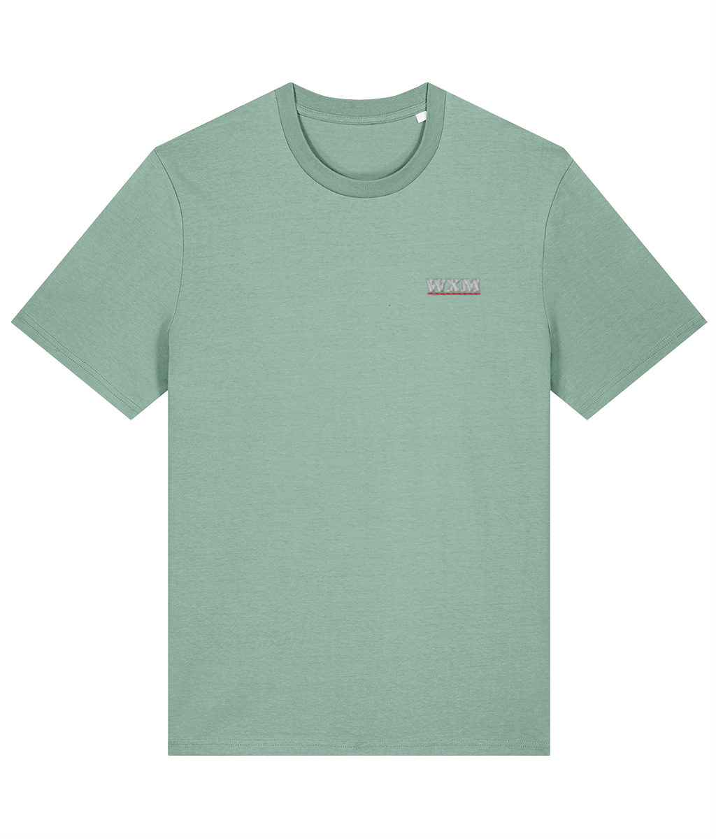 WXM embroidered Wrexham cotton tee in Aloe, Legends in Thread