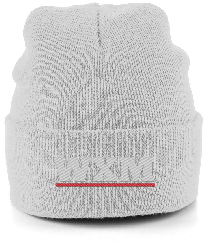 WXM embroidered Wrexham beanie in Light Grey, Legends in Thread
