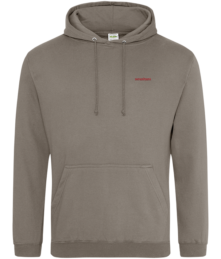 wrexham. embroidered Wrexham hoodie in Natural Clay, Legends in Thread