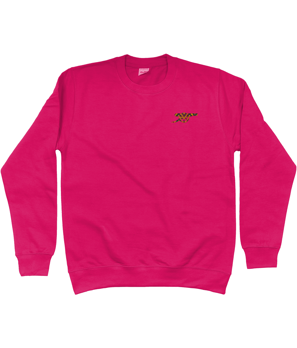 Bruised Banana embroidered Arsenal sweatshirt in Cranberry, Legends in Thread