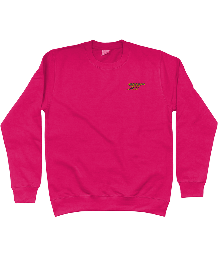 Bruised Banana embroidered Arsenal sweatshirt in Cranberry, Legends in Thread