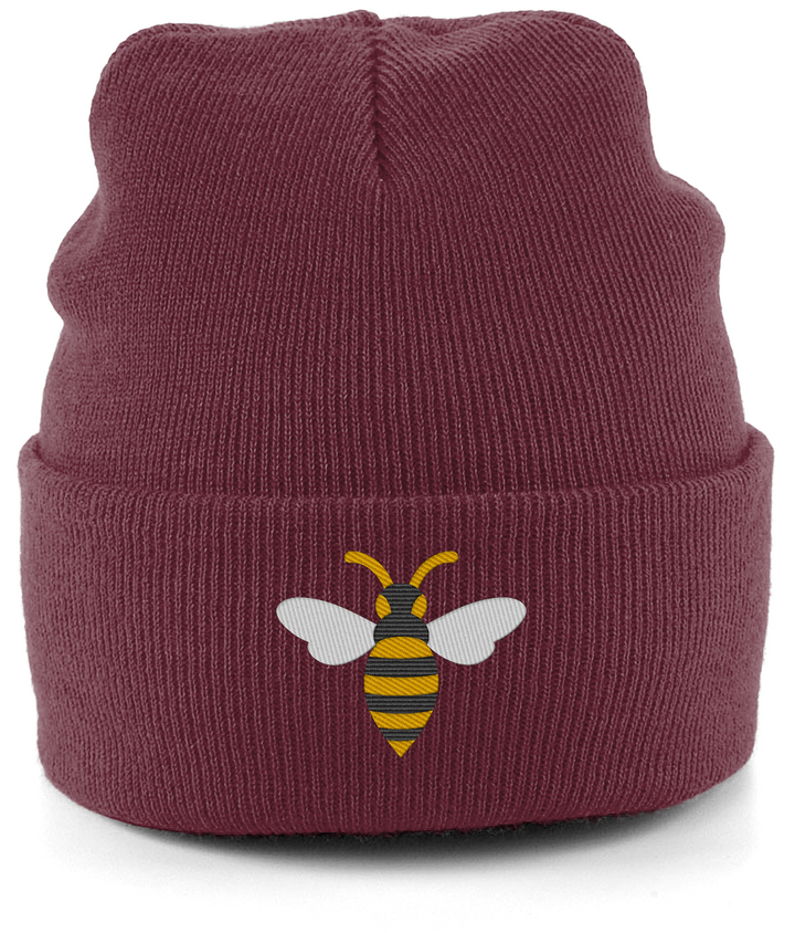 Watford Hornet embroidered Watford beanie in Burgundy, Legends in Thread