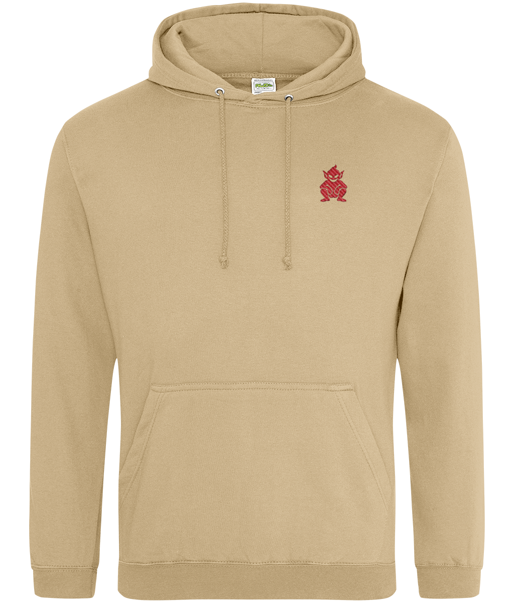 Lincoln Imp embroidered Lincoln City hoodie in Desert Sand, Legends in Thread