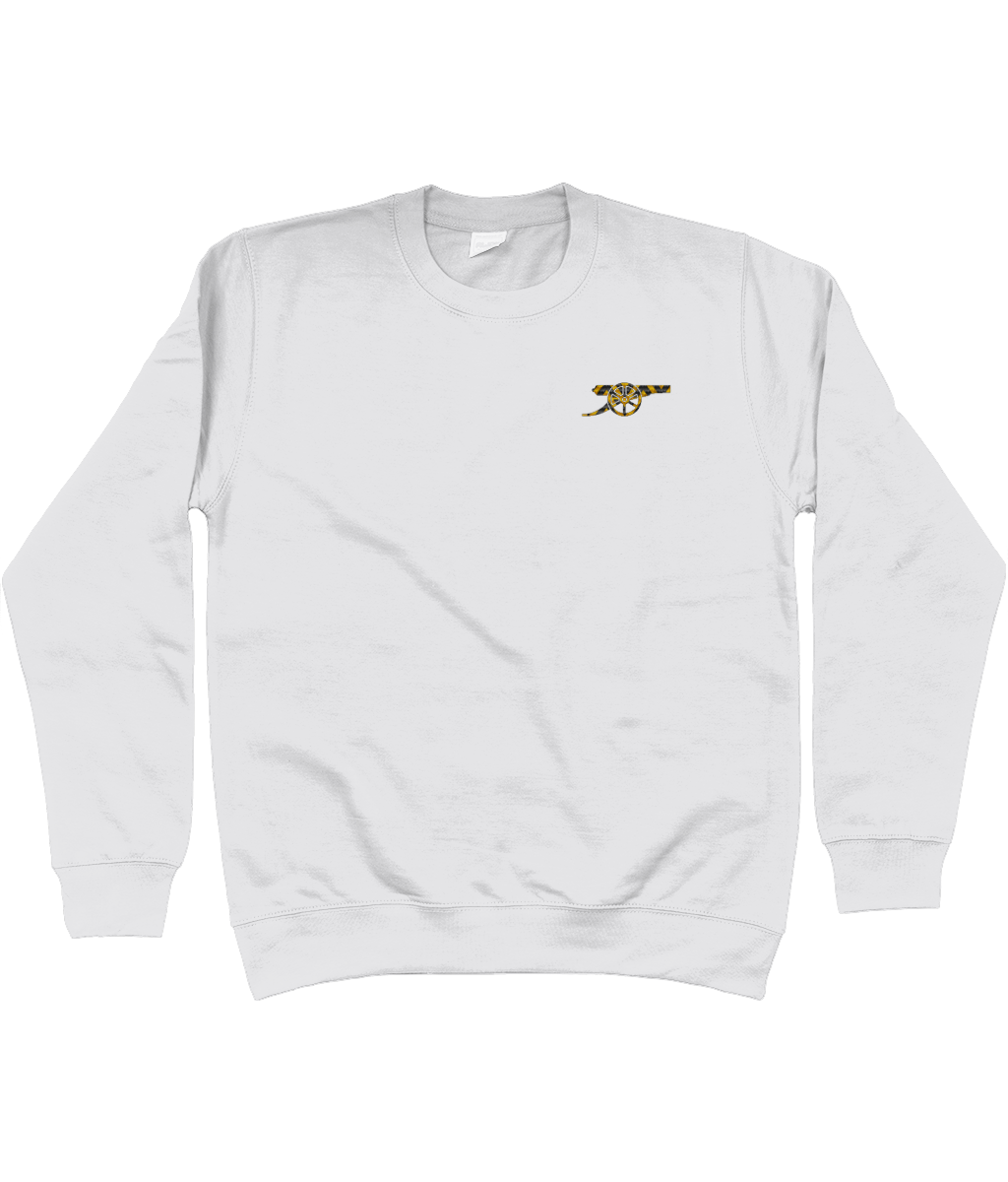 Bruised Banana embroidered Arsenal sweatshirt in Ash, Legends in Thread
