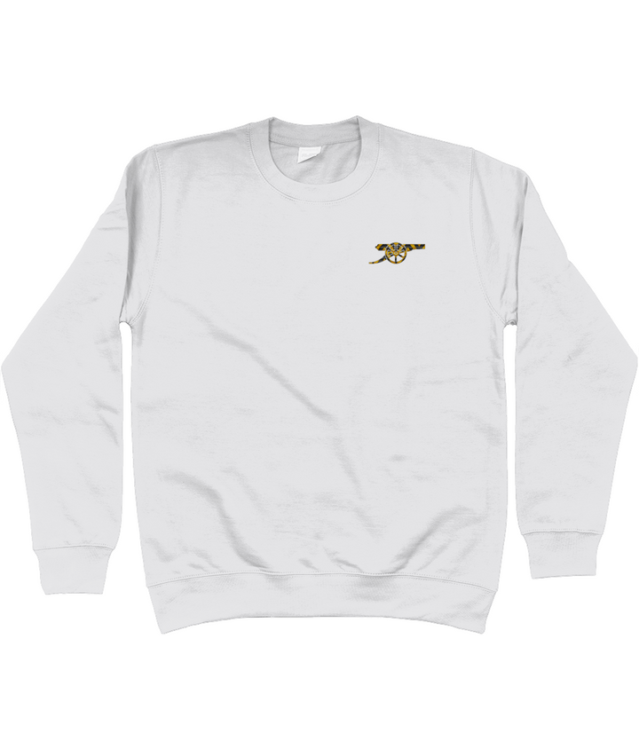 Bruised Banana embroidered Arsenal sweatshirt in Ash, Legends in Thread