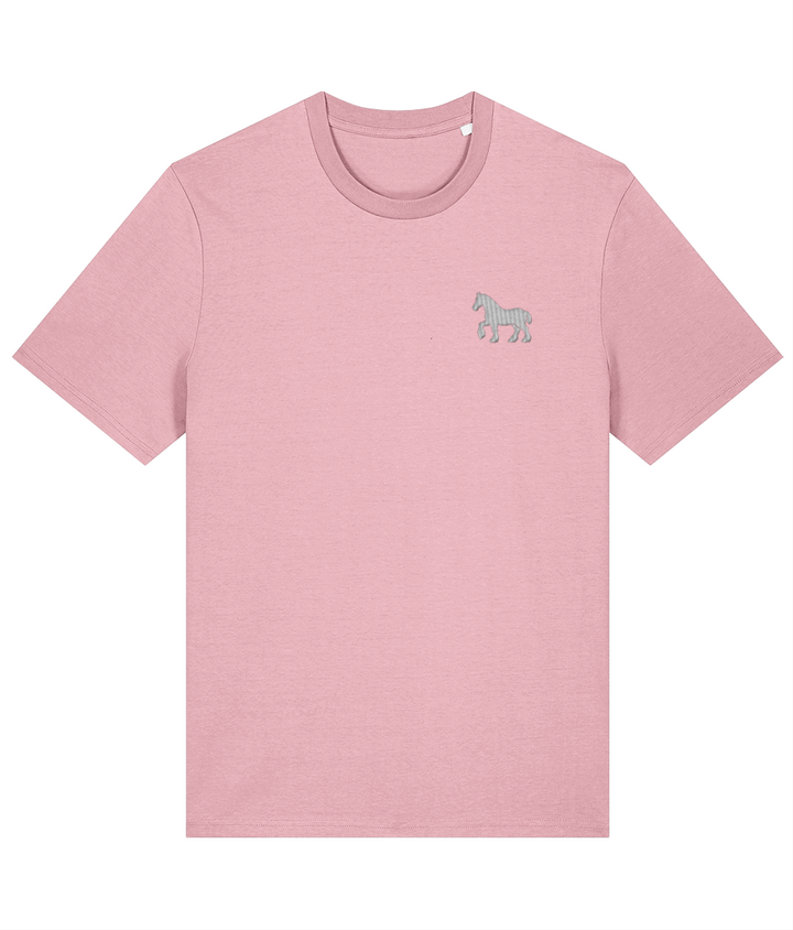 Ipswich Horse embroidered Ipswich Town cotton tee in Cotton Pink, Legends in Thread