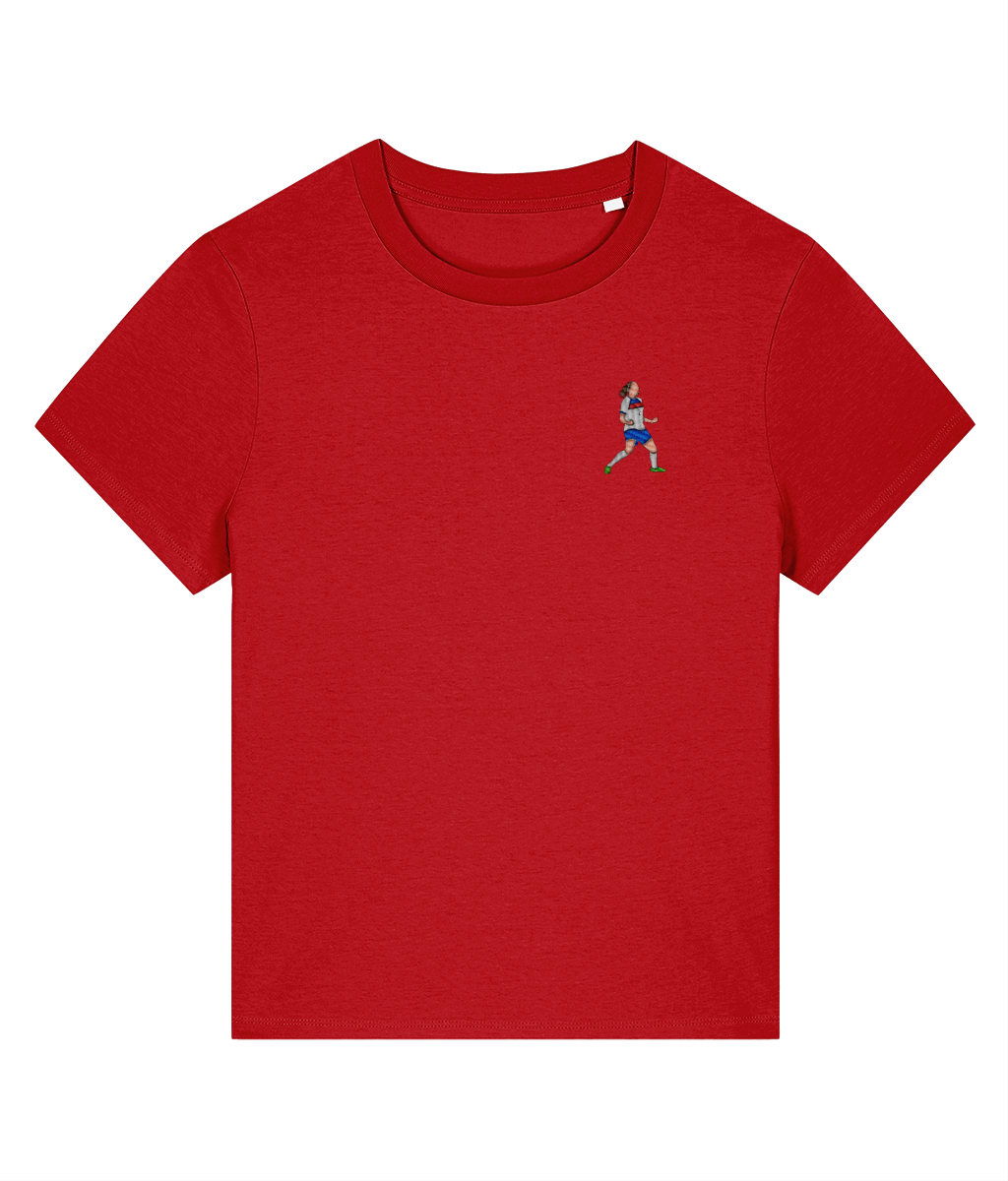 Ladies Lucy Bronze Celebration embroidered England Lionesses ladies fit t-shirt, Legends in Thread
