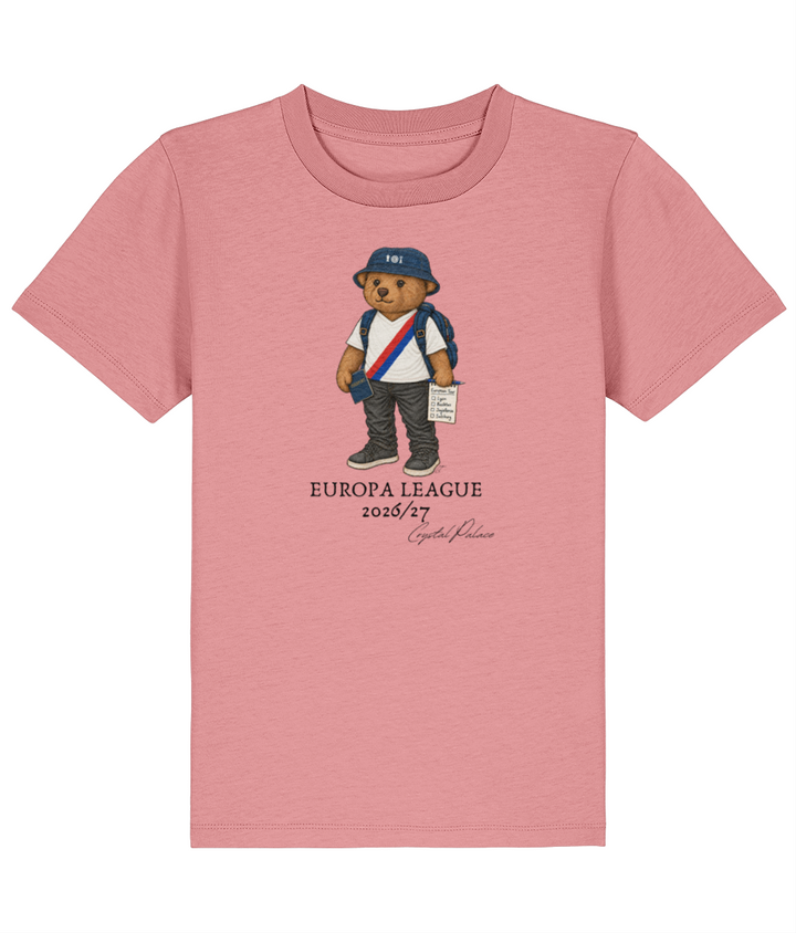 Selby Europa League printed Crystal Palace kids tee in Pink Joy, Legends in Thread