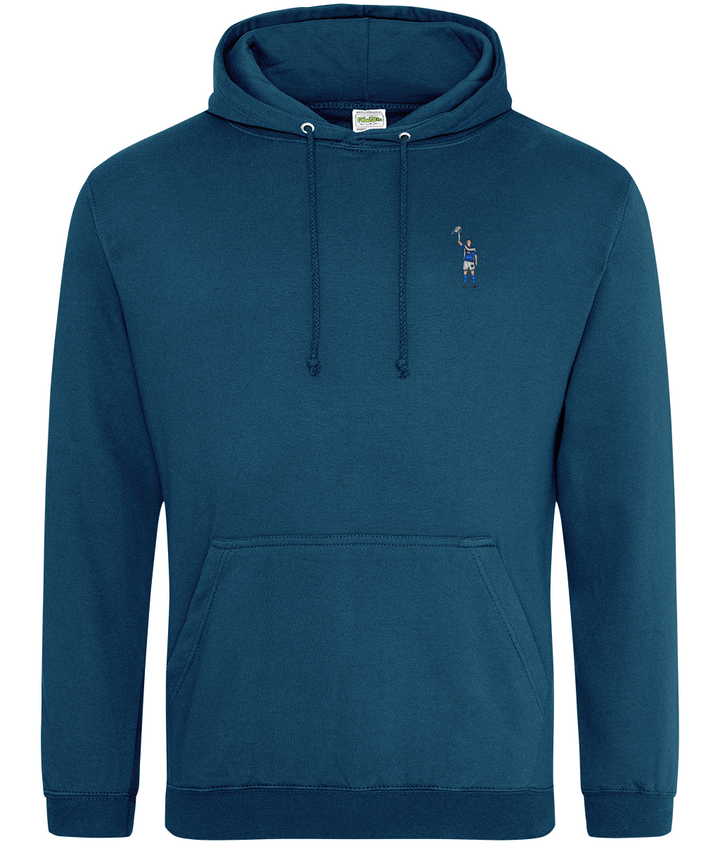 Zigic Carling Cup embroidered Birmingham City hoodie in Deep Sea Blue, Legends in Thread
